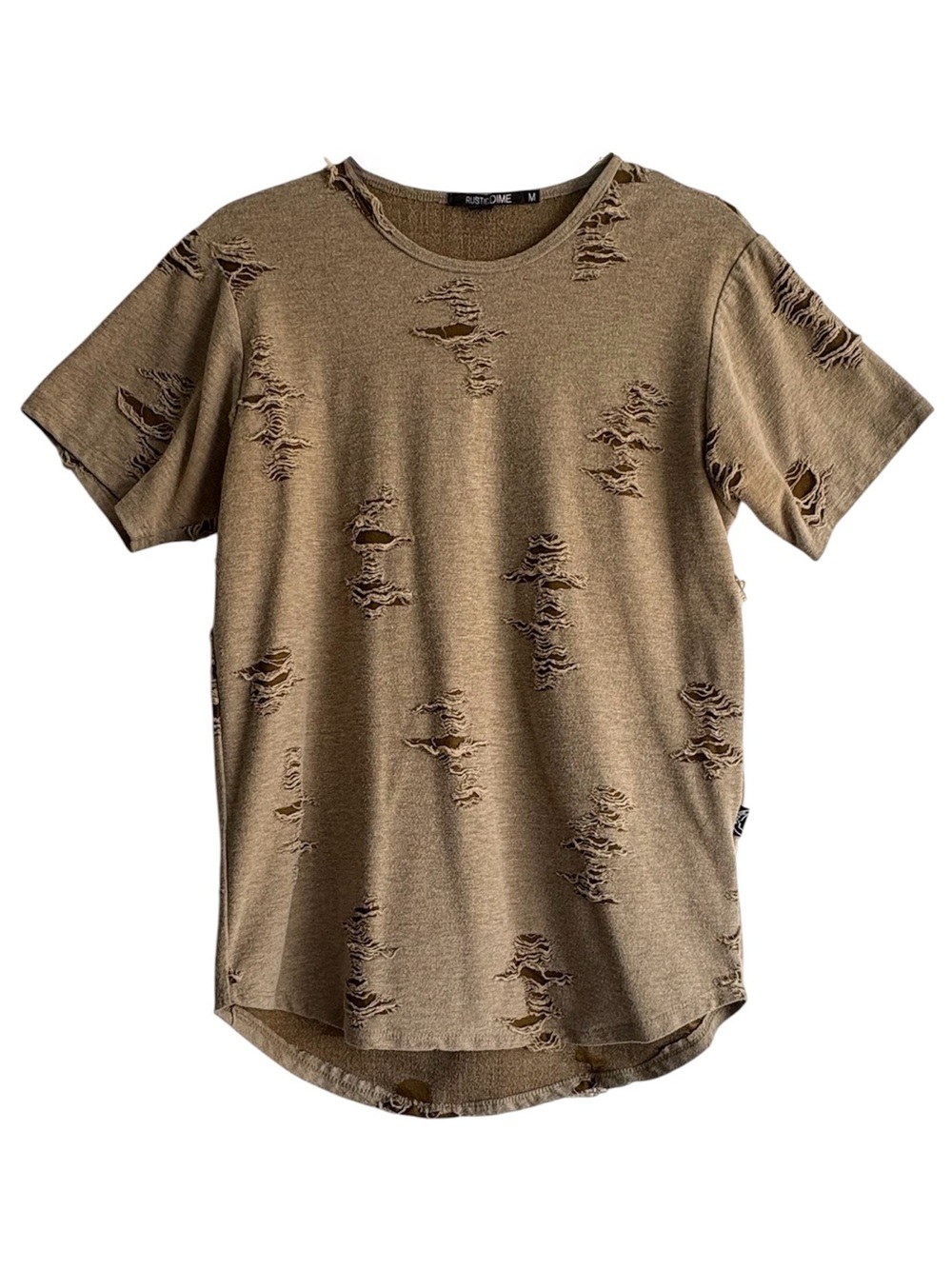 Men's Distressed Rustic Dime Crewneck Tee